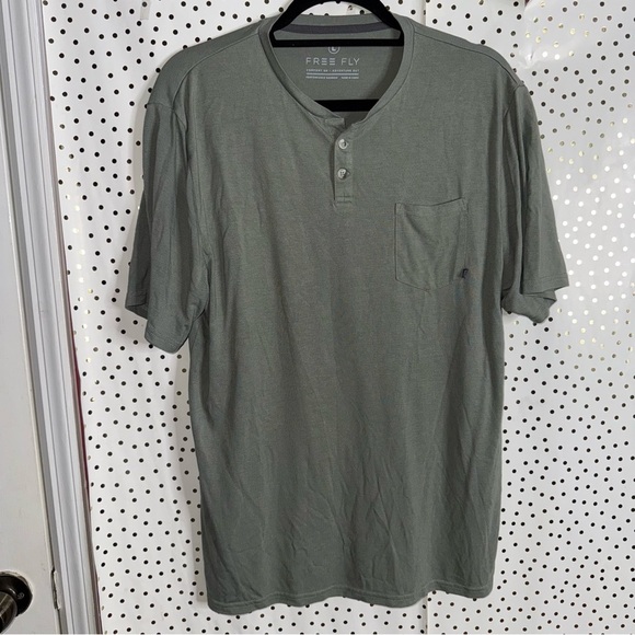 Free fly Green Henley Shirt - Picture 1 of 7